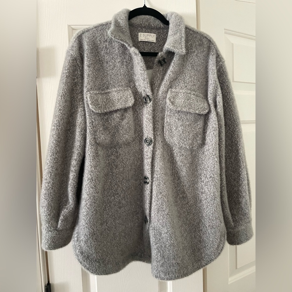Z Supply Tucker Heather Gray Shacket or Jacket